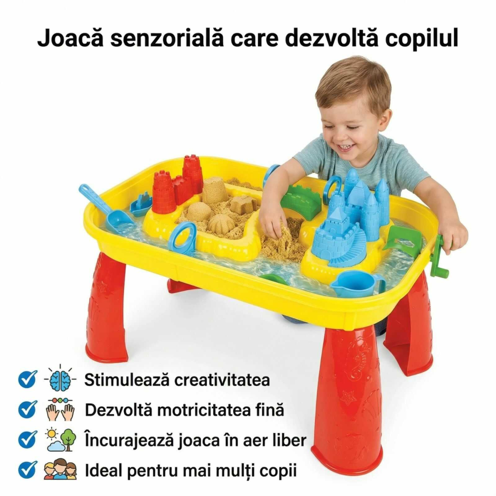 Masuta activitati apa si nisip copii 3+ ani | set cu accesorii exterior [2]