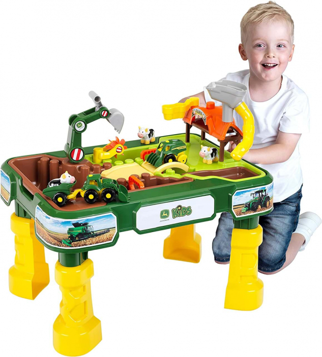 Masuta de joaca cu apa si nisip 2 in 1 - Ferma John Deere [14]