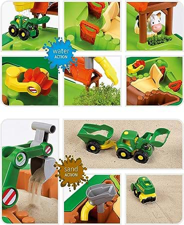 Masuta de joaca cu apa si nisip 2 in 1 - Ferma John Deere [4]