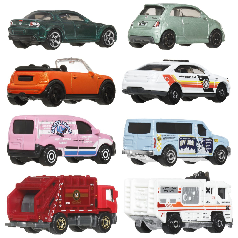 Matchbox set 8 masinute metalice exclusiv van utilitar ford scara 1 la 64 copii 3 ani - 7 ani [4]