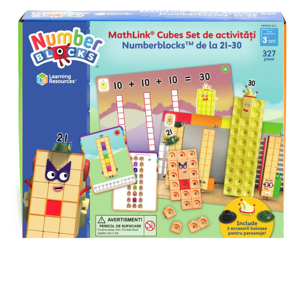 MathLinkÂ®Cubes Numberblocks in romana Set de activitati de la 21 - 30 [7]