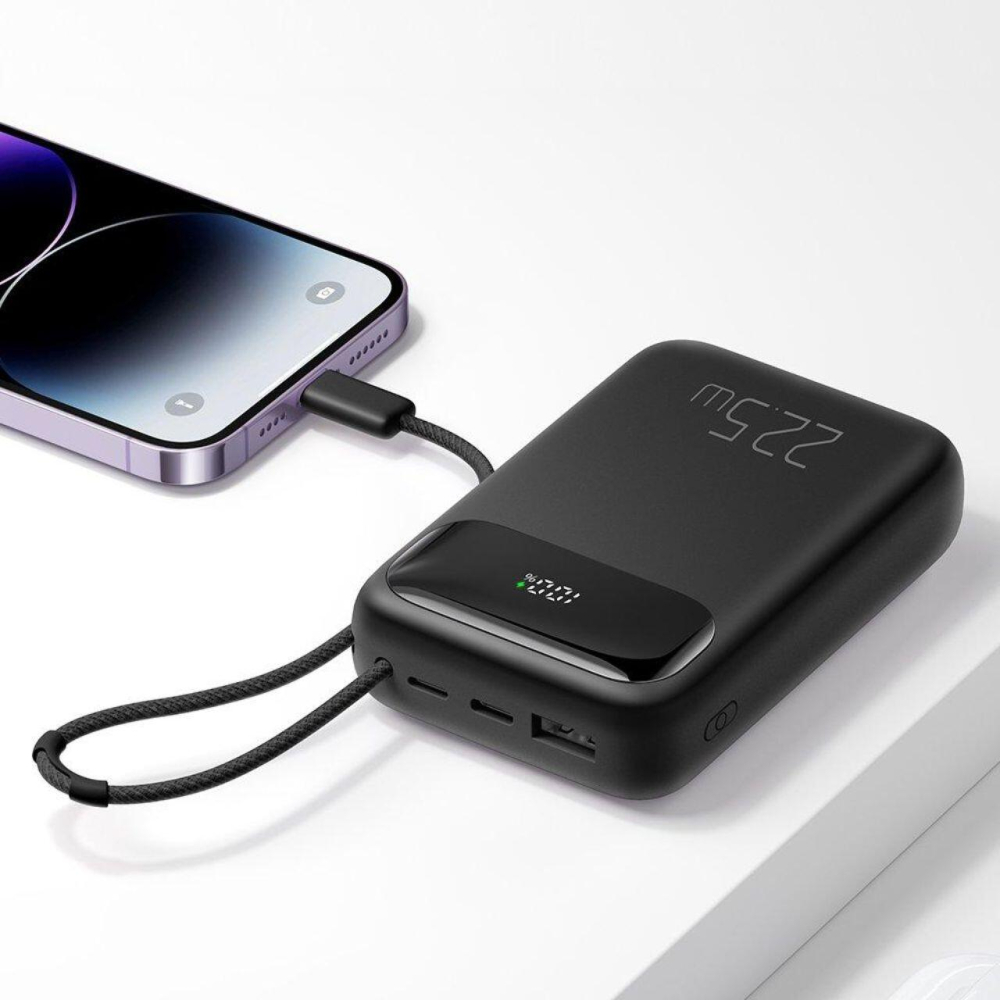 Mcdodo Acumulator Extern Digial Display 10000mAh, 22.5W, cablu Lightning inclus, Negru  [2]