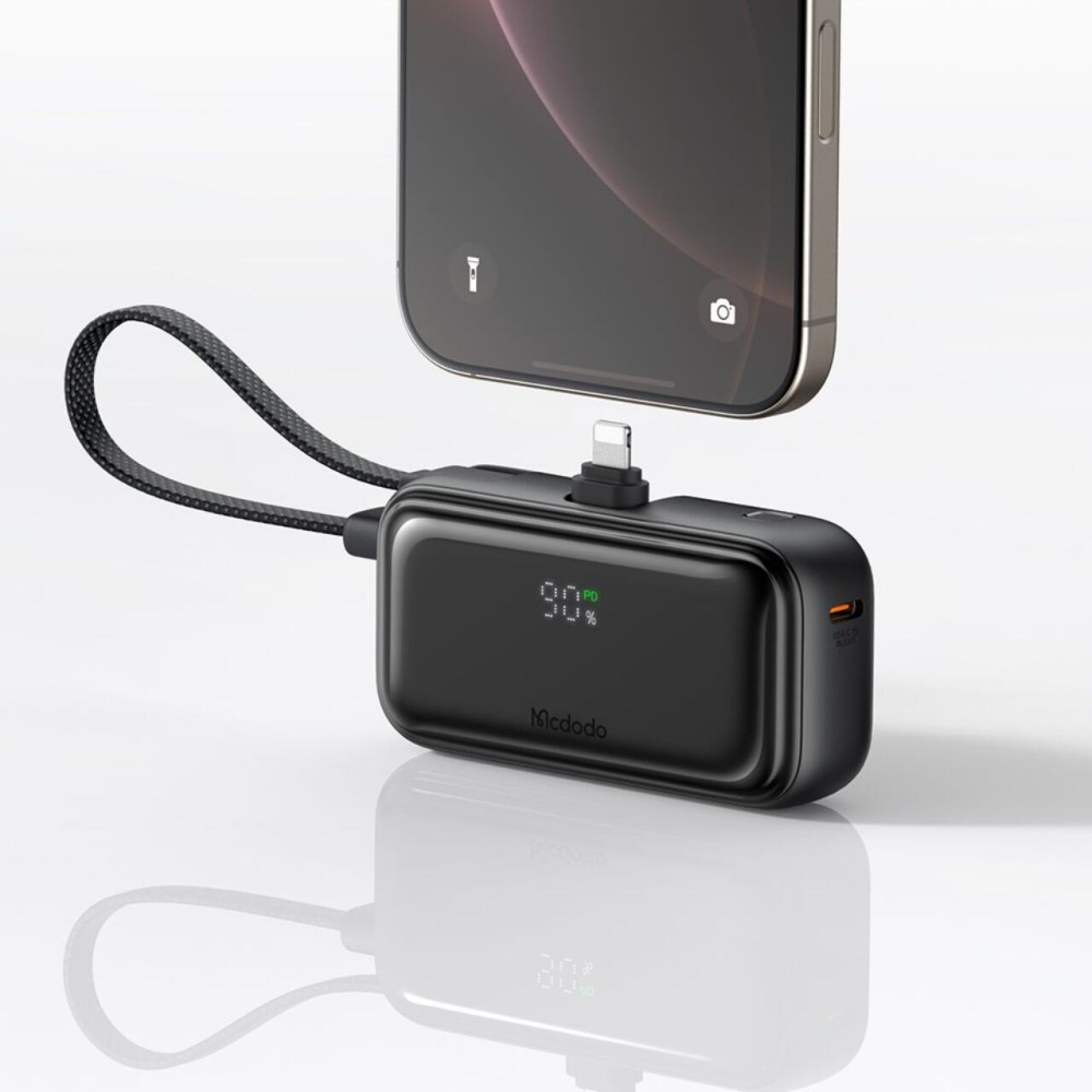 Mcdodo Baterie Externa FreeKit Series 5000mAh, 22.5W, cablu și Connector Lightning Negru [8]