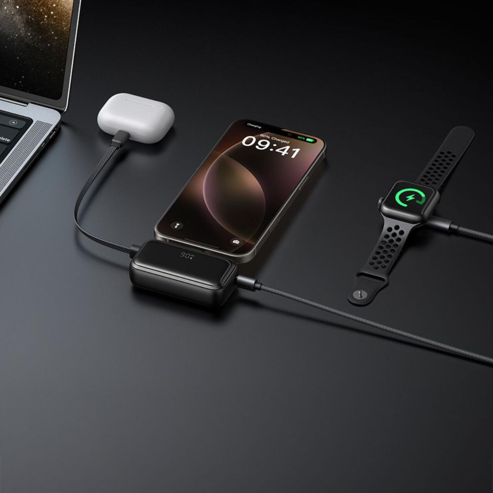 Mcdodo Baterie Externa FreeKit Series 5000mAh, 22.5W, cablu și Connector Lightning Negru [4]
