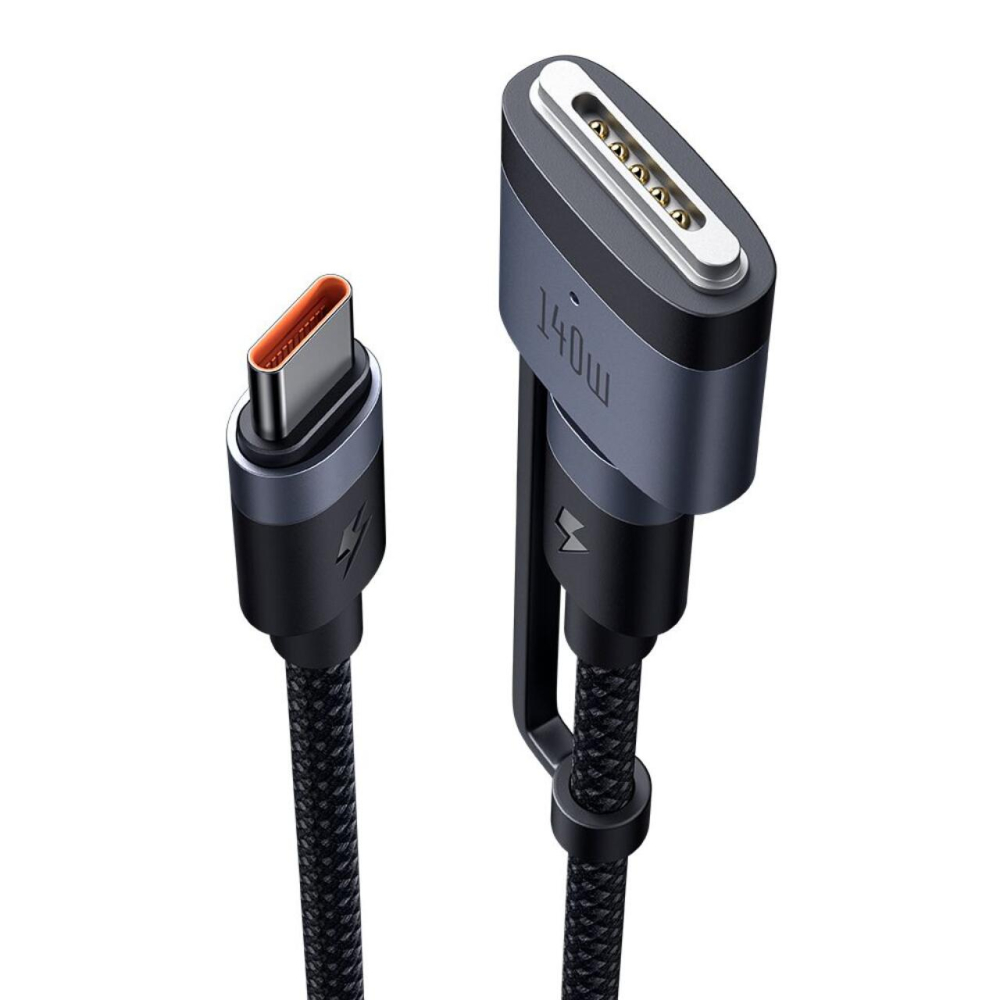 Mcdodo Cablu 2 in 1 Type-C la Type-C cu conector MagSafe 3, Super Fast Charging 240 W, Indicator LED, 2 m, Negru [2]