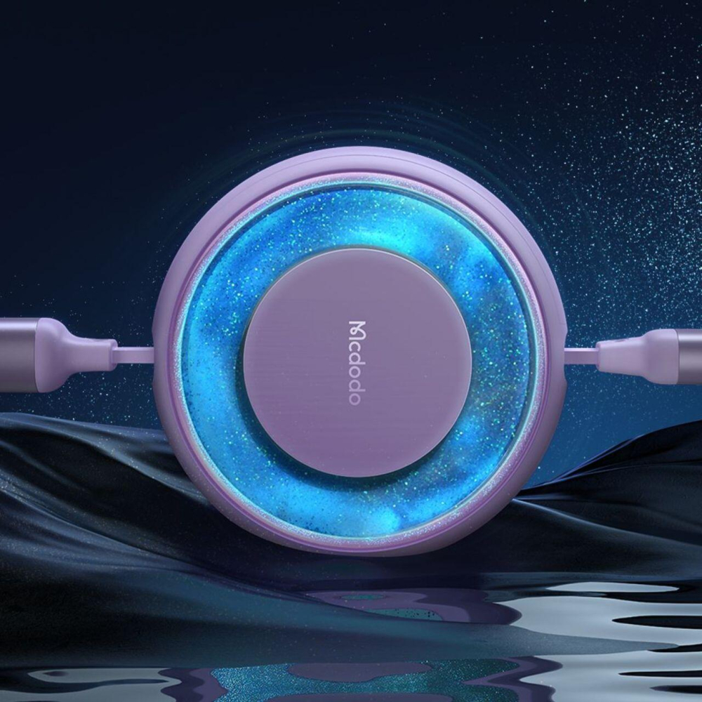 Mcdodo Cablu 3 in 1 USB la Lightning, MicroUSB si Type-C Super Fast Charging, 66W, 1.2m, Mov [4]