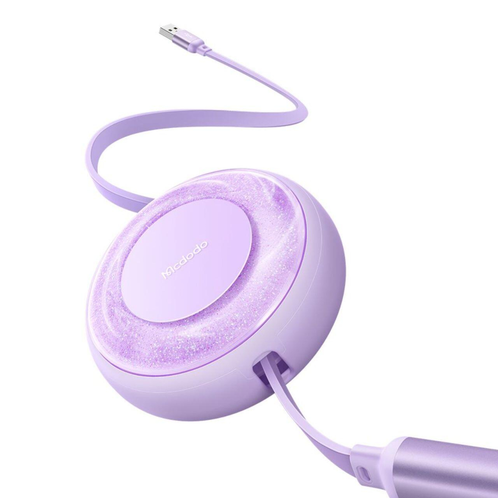 Mcdodo Cablu 3 in 1 USB la Lightning, MicroUSB si Type-C Super Fast Charging, 66W, 1.2m, Mov [1]