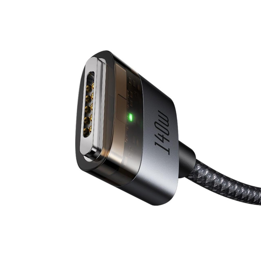 Mcdodo Cablu Type-C la MagSafe 3 pentru MacBook, Fast Charger 140W, Indicator LED, 2m, Negru [3]