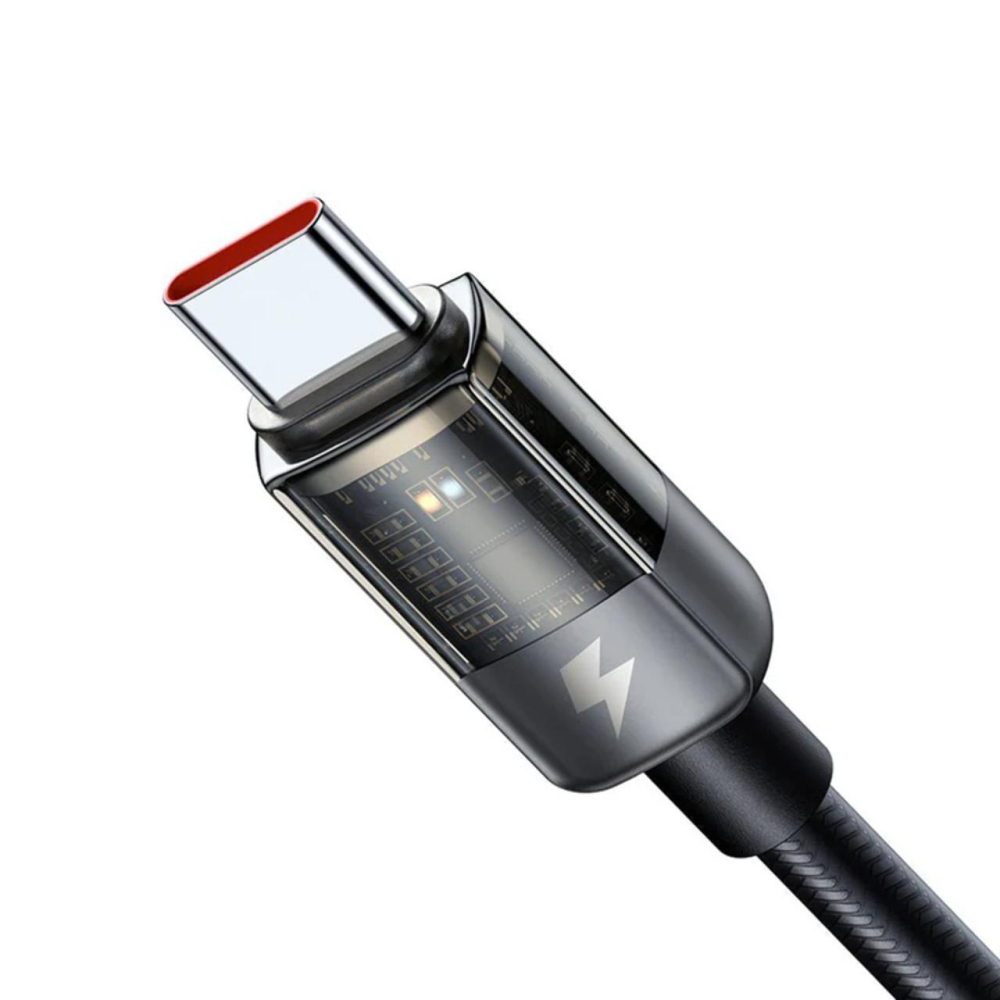 Mcdodo Cablu Type-C la Type-C, 100W, Fast Charging, Design transparent, Oprire automata, 1,2 m Negru [1]