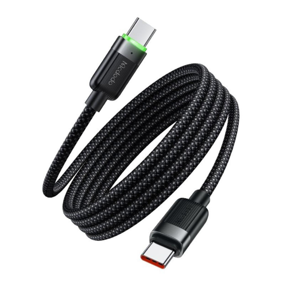 Mcdodo Cablu Type-C la Type-C 60W, Fast Charging, Self-Winding Series 1.2m Negru [10]
