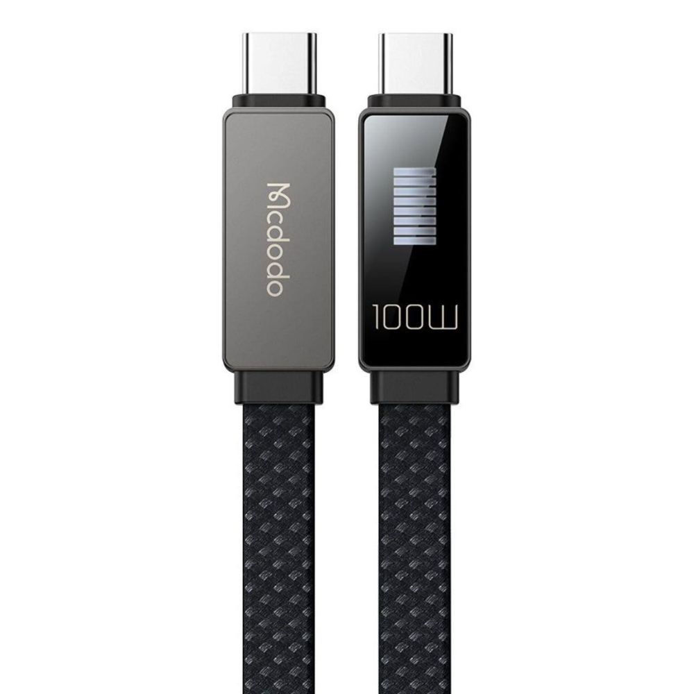 Mcdodo Cablu Type-C la Type-C Rhythm LED, Fast Charging, 100W, 1.2m, Negru [1]