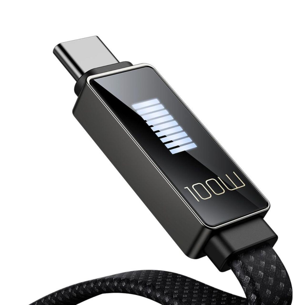 Mcdodo Cablu Type-C la Type-C Rhythm LED, Fast Charging, 100W, 1.2m, Negru [5]