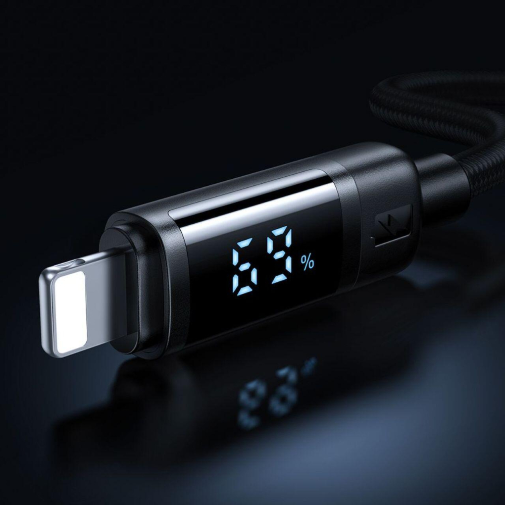 Mcdodo Cablu USB la Lightning Digial Display, Fast Charging, 1.2m, Negru [10]