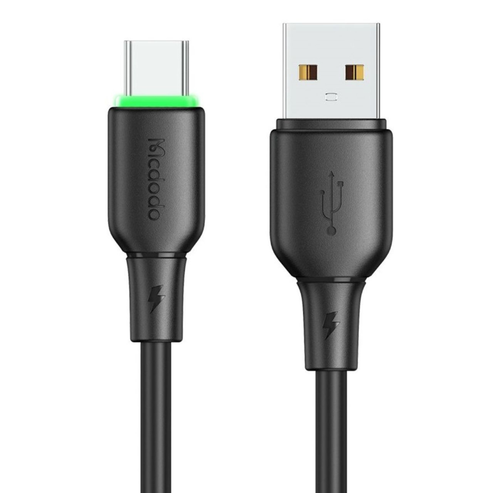 Mcdodo Cablu USB la Type-C Alpha Series Silicone Fast Charging, 6A LED, 1.2m, Negru [9]