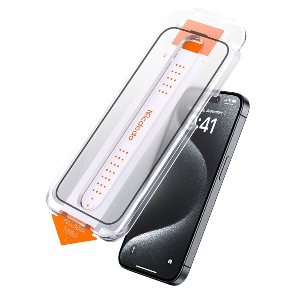 Mcdodo Folie Sticla iPhone 16 Plus cu Kit de instalare Easy Auto-Align, Transparent [9]