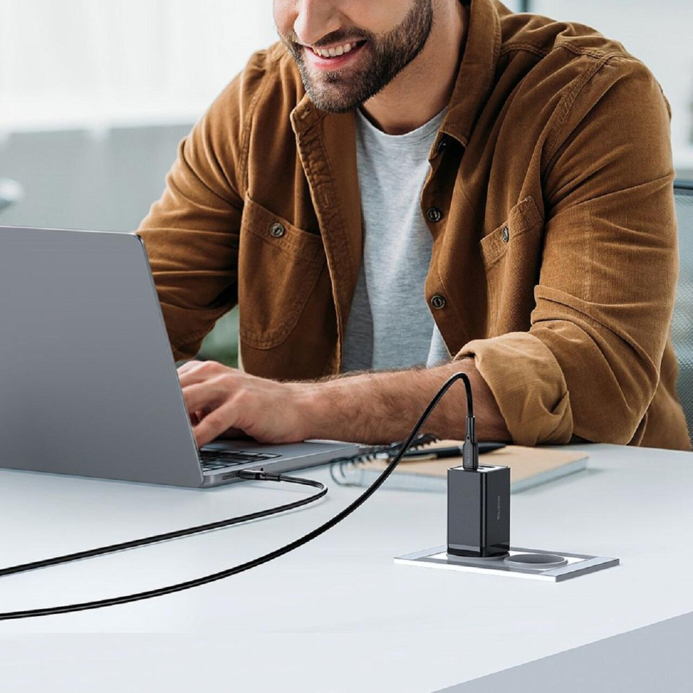 Mcdodo Incarcator Retea GaN5 Mini Pro Fast Charger 67W,  Port 2xType-C+ 1xUSB-A, Plug EU, Black [5]