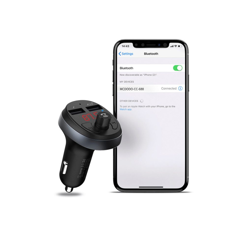 Mcdodo Modulator Bluetooth Dual USB FM Black [13]