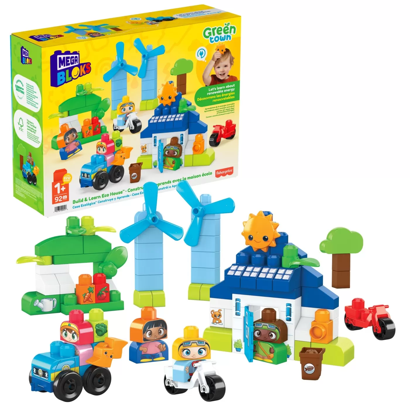 Mega bloks set constructie 92 piese, varsta de la 1 an la 3 ani [5]