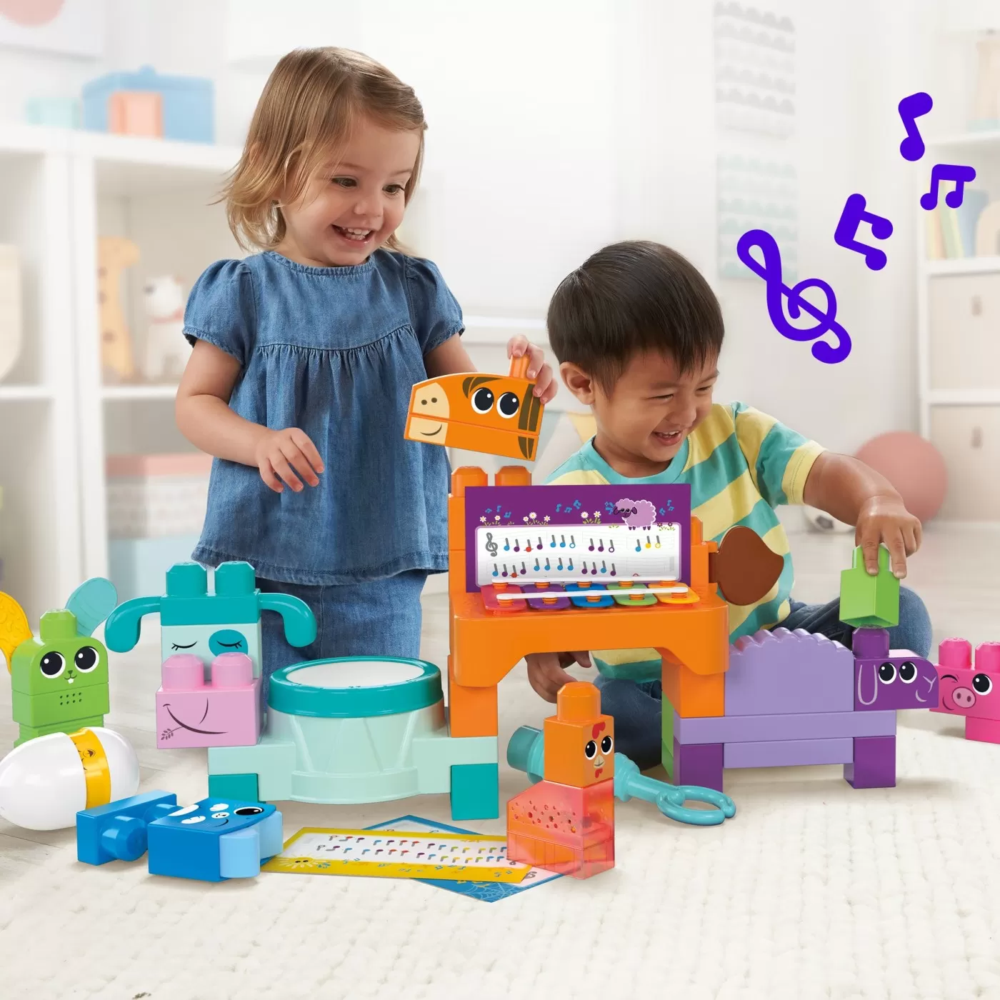 Mega bloks set de constructie 40 piese, varsta de la 1 an la 4 ani [5]