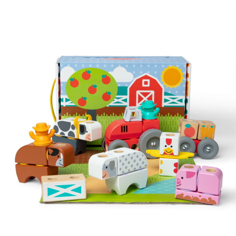 Melissa and doug set de constructie din lemn ferma copii varsta 2 ani - 6 ani [2]