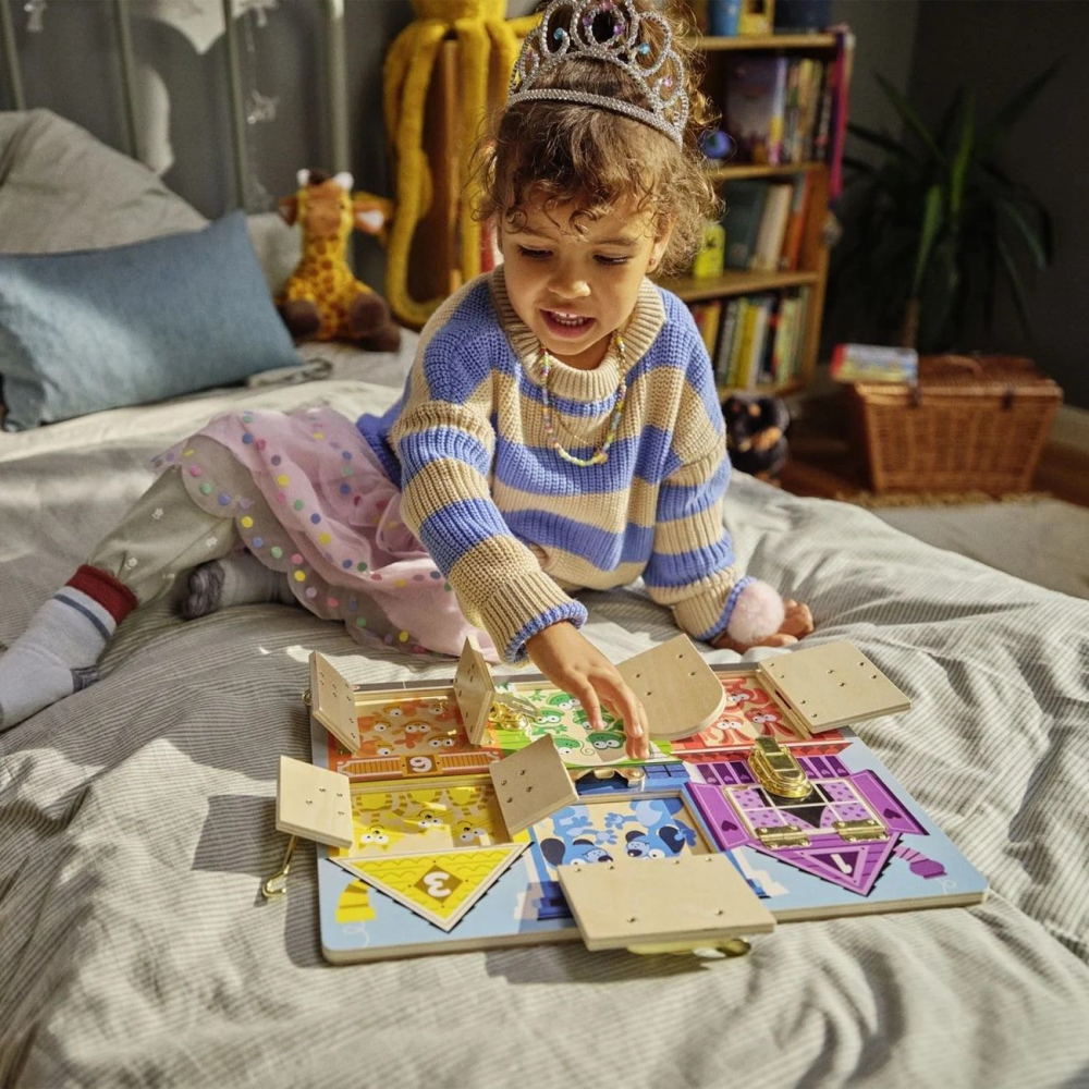 Melissa and doug set de invatare placa cu zavoare din lemn copii varsta 3 ani - 10 ani [3]