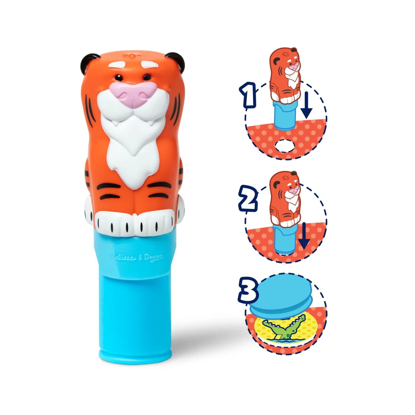 Melissa and doug set de joaca autocolante si stampila reincarcabila tigru, copii 3 ani pana la 7 ani [8]