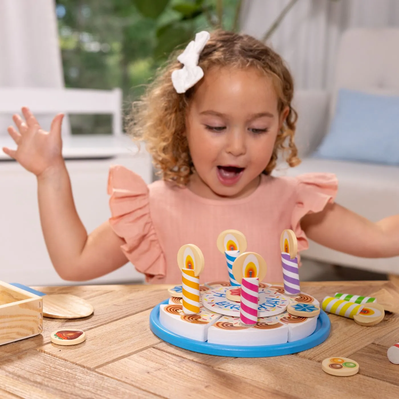 Melissa and doug set de joaca din lemn tort aniversar , copii varsta 3 ani pana la 6 ani [4]