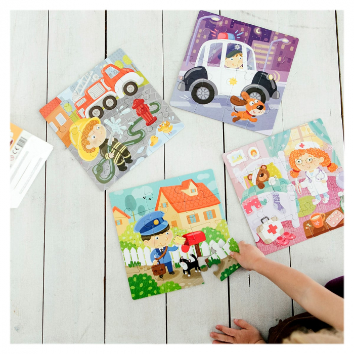 Meserii, puzzle 4 in 1, 3-6 ani [3]