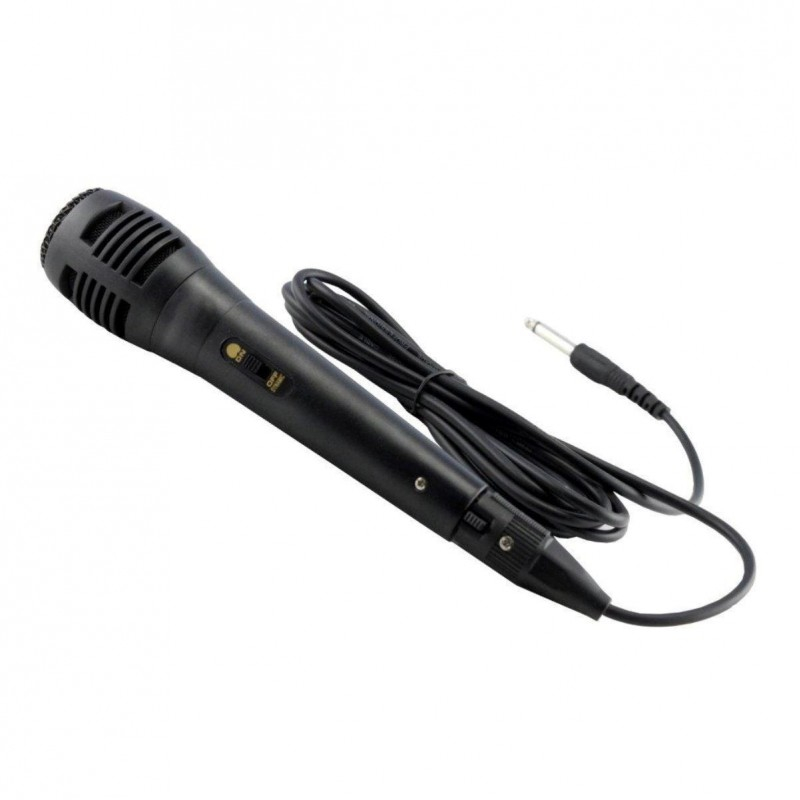Microfon Omega, vcu cablu 3m, conectare jack 6.3mm, buton On/Off, OGCMB 44908 negru [2]