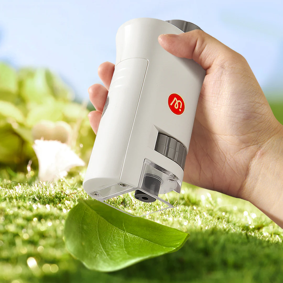 Microscop pentru copii, marire de 160x, obiectiv optic HD, lumina Led, portabil, imagini clare [5]