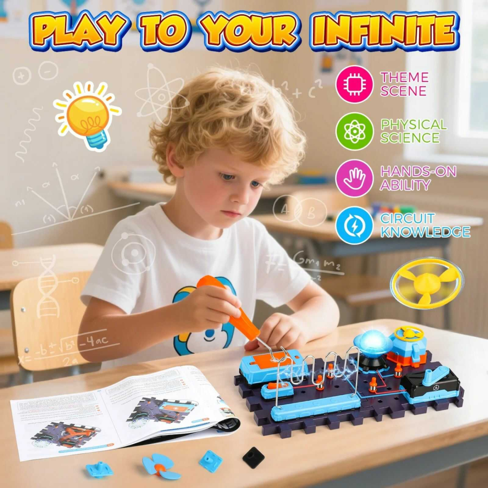 Set STEM electrician copii 8 ani+, Little Electrical Engineer, circuite electrice [3]