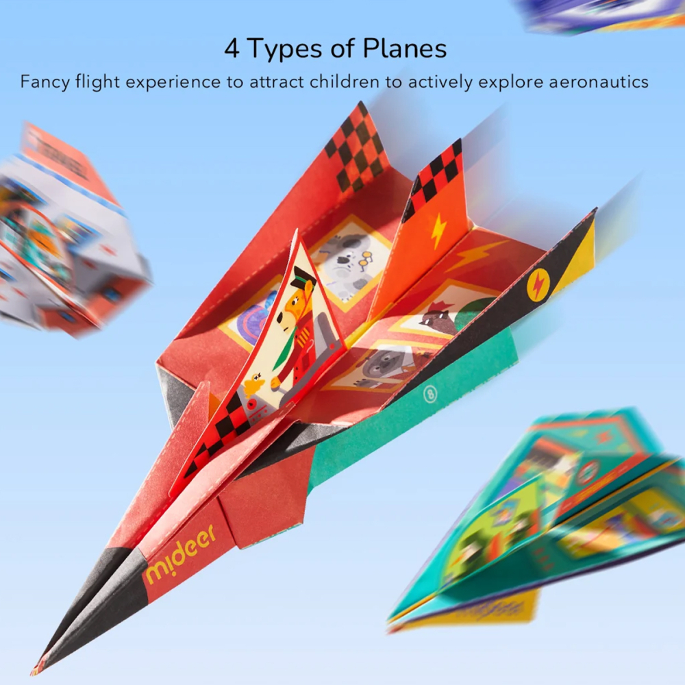 Set creativ origami Mideer Jurnal de zbor, 4 foi pentru avioane, 3+ ani [2]