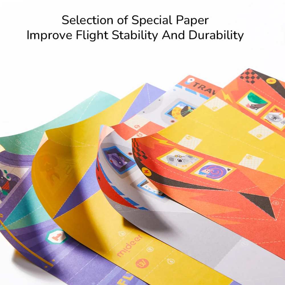 Set creativ origami Mideer Jurnal de zbor, 4 foi pentru avioane, 3+ ani [4]