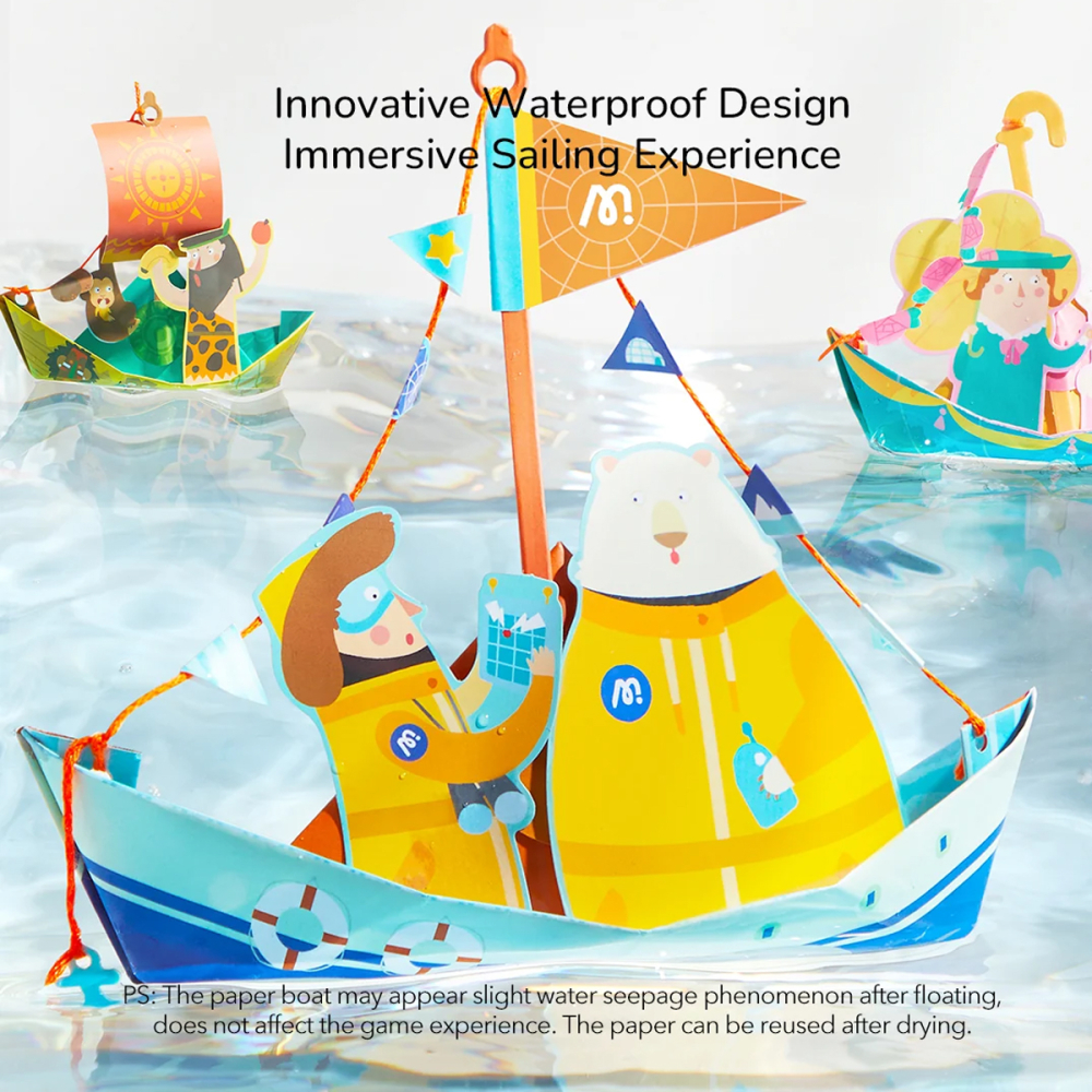 Set creativ origami Mideer Exploratorul marilor, barcute plutitoare, 3+ ani [2]