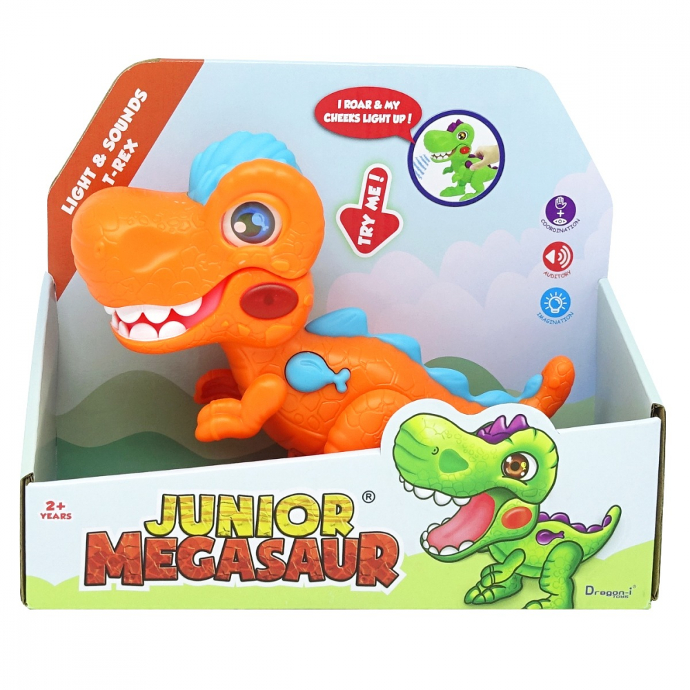 Mighty Megasaur - Dinozaur Junior cu lumini si sunete, diverse culori varsta 2-3 ani ,3-5 ani, Baieti [2]