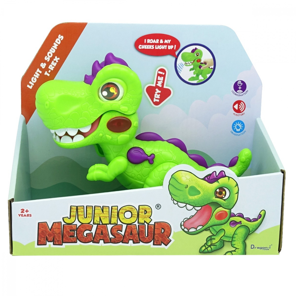 Mighty Megasaur - Dinozaur Junior cu lumini si sunete, diverse culori varsta 2-3 ani ,3-5 ani, Baieti [3]