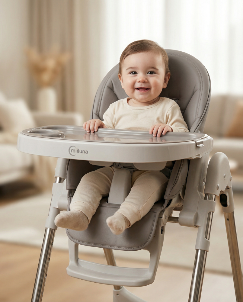 Miiluna scaun de masa pliabil andromeda, grey copii cu varsta peste 6 luni [6]