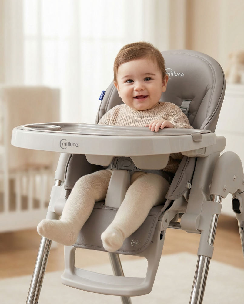 Miiluna scaun de masa pliabil andromeda, grey copii cu varsta peste 6 luni [5]