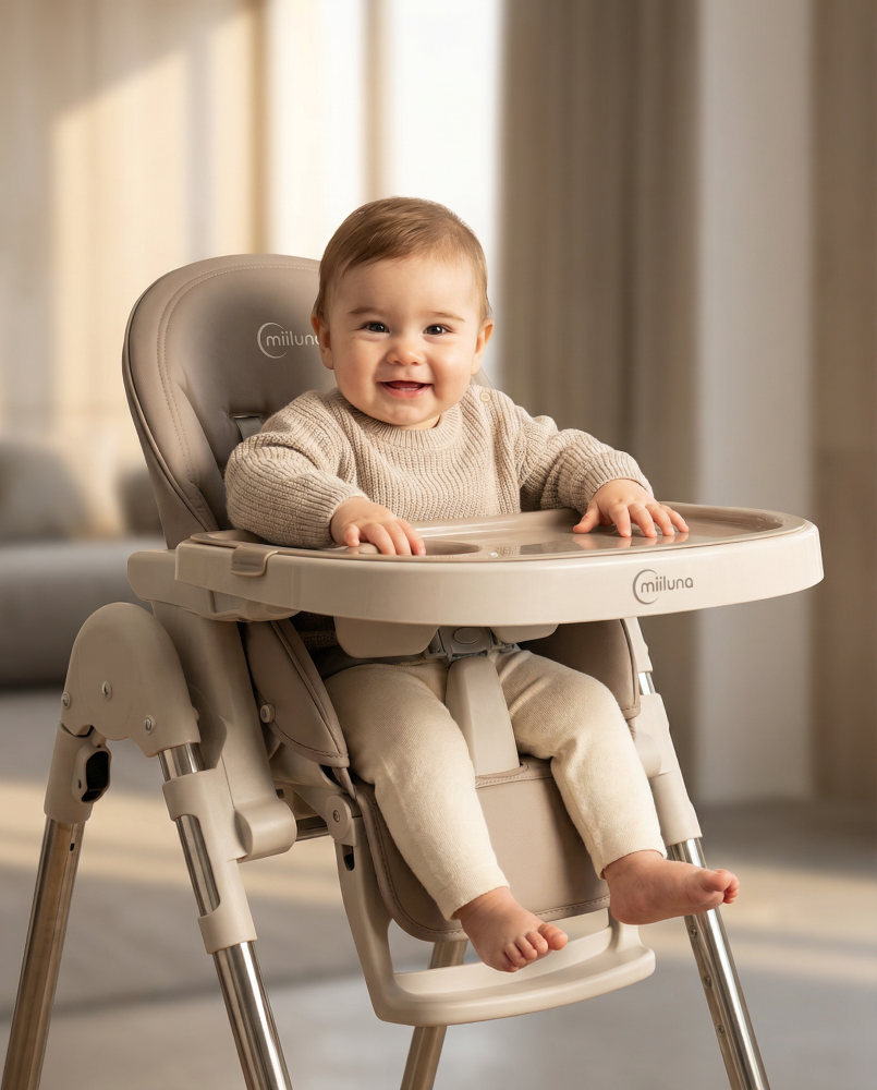 Miiluna scaun de masa pliabil andromeda, taupe copii cu varsta peste 6 luni [6]