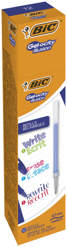 Mina roller 0.7mm albastra gelocity illusion bic [3]