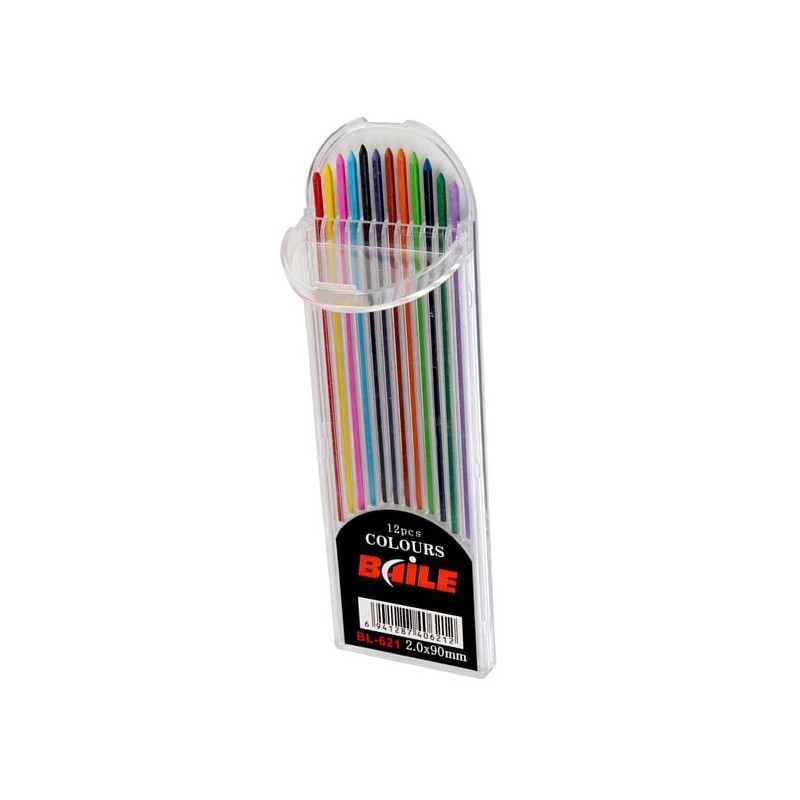 Mine creion mecanic CNX BAILE BL-621, 2.0mm, HB, set 12 culori [2]