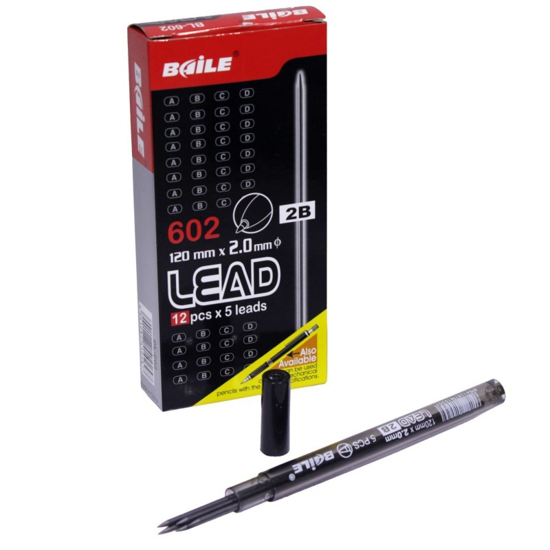 Mine creion mecanic CNX BAILE BL602, 2.0mm, 2B, set 5 buc [2]
