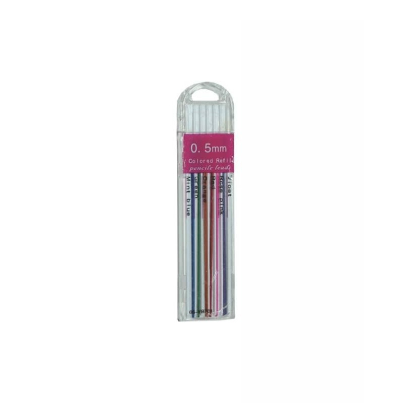 Mine creion mecanic CNX Color PL046, 0.5mm, HB, set 12 buc (2 x 6 culori) [1]