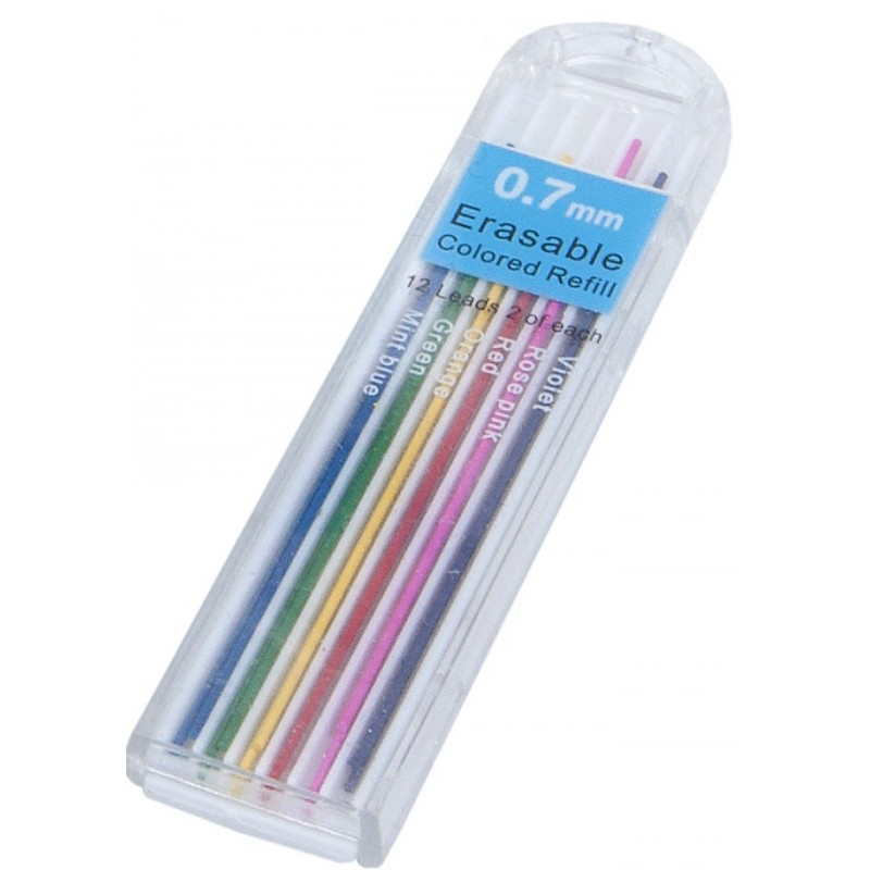 Mine creion mecanic CNX Color PL046, 0.7mm, HB, set 12 buc (2 x 6 culori) [2]