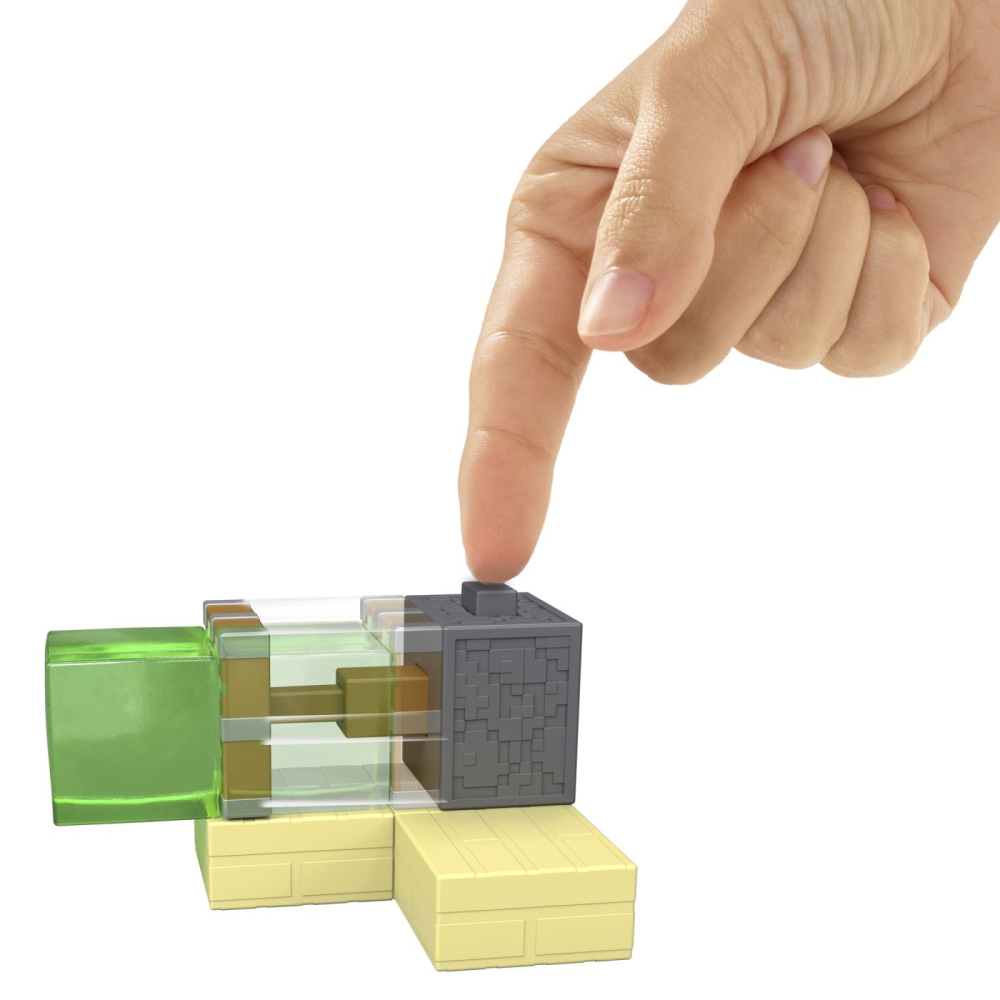Minecraft redstone charged set capcana cu piston lipicios figurina cu accesorii [3]