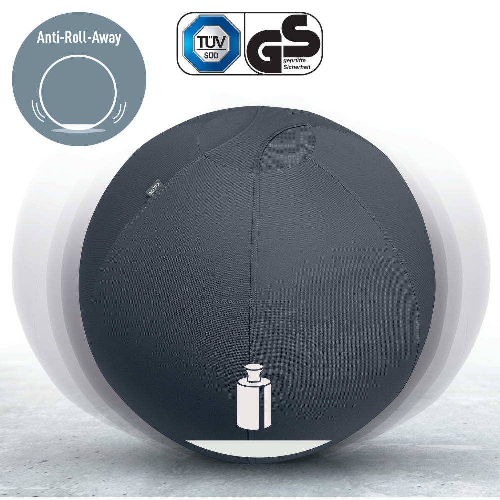 Minge ergonomica pt sezut sau fitness fct oprire 55cm gri carbune leitz [3]