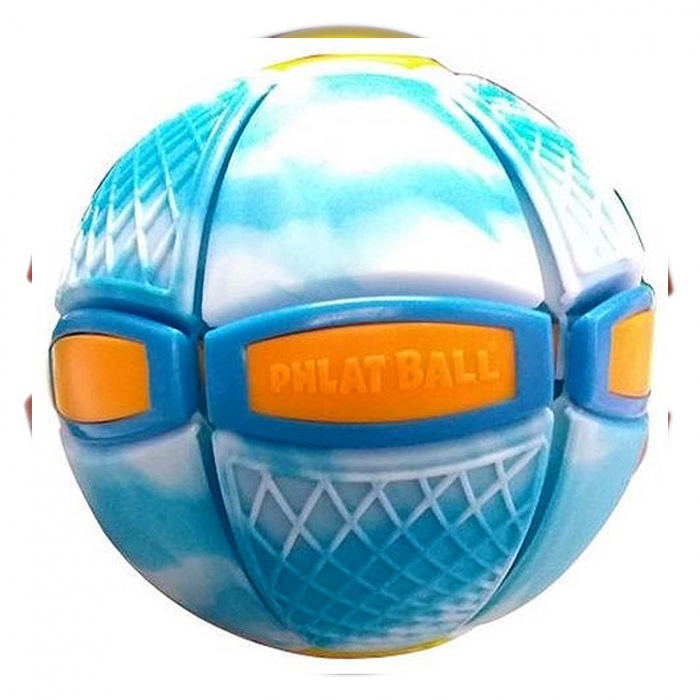 Minge zburatoare transformabila in disc, Phlat ball, Alb/Albastru [3]