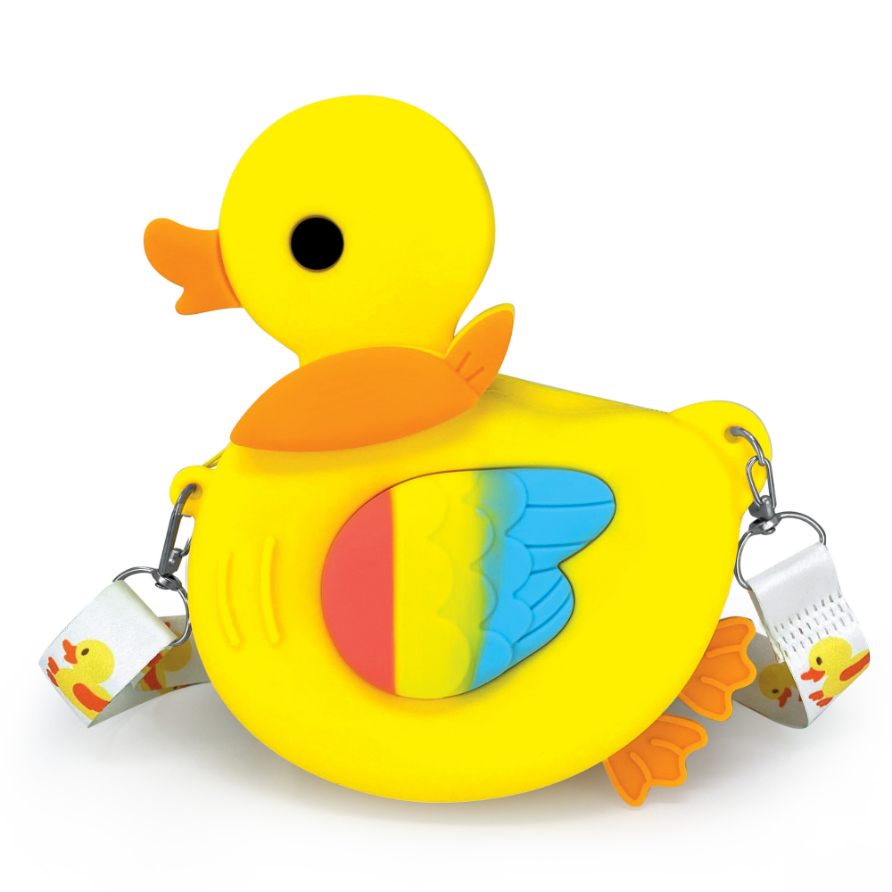 Mini geanta Ducky din silicon, cu fermoar si curea de umar reglabila - 15 x 17 x 2.5 cm (8 buc/display), copii varsta 3 ani+,6 ani+,8 ani+ [3]