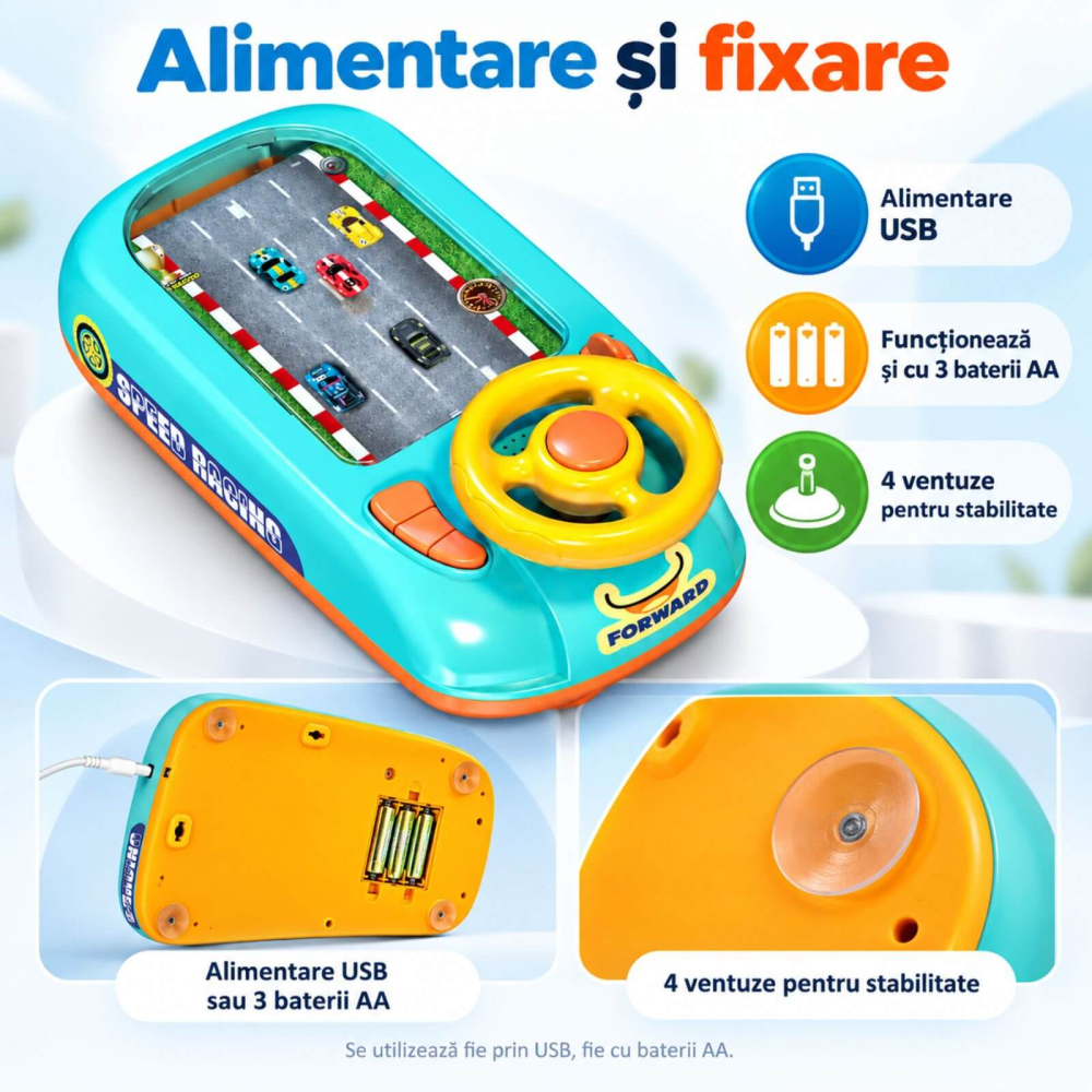 Simulator Curse Masini cu Volan pentru Copii [6]