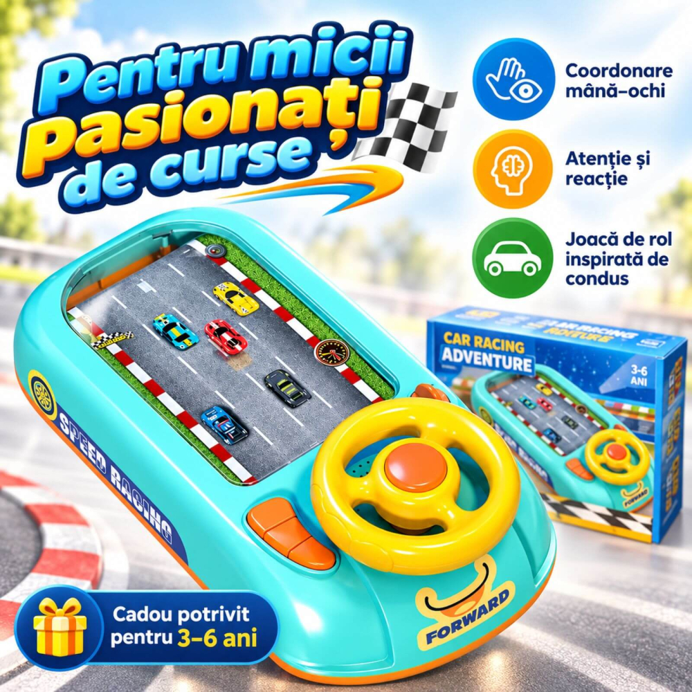 Simulator Curse Masini cu Volan pentru Copii [2]